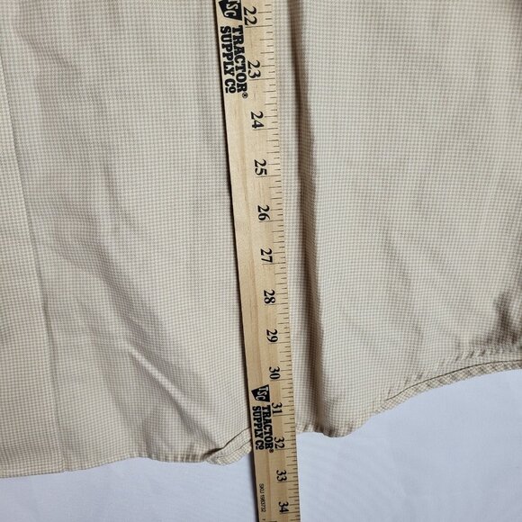 Turnbury Houndstooth Shirt Men's 2XL Beige White Button Up Long Sleeve Office - Picture 4 of 7